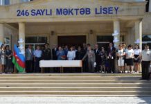 “Sülh göyərçini” aksiyası çərçivəsində 246 nömrəli məktəb-liseydə tədbir keçirilib