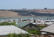 Binəqədi rayonu Sulutəpə qəsəbəsində küçəni su basıb – VİDEO sulutepe-heyet-evi