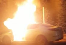 Binəqədidə avtomobil belə yandı – VİDEO avtomobil-yandi