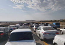 Binəqədidə qəza tıxaca səbəb oldu – Fotolar tixac