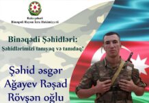 Vətən müharibəsinin Binəqədili qəhrəmanı – şəhid Rəşad Ağayev bineqedi-sehid