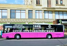 Binəqədidə avtobusda peyvənd olundular – Fotolar