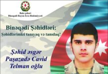 Binəqədinin qəhrəman oğlu – şəhid Cavid Paşazadə