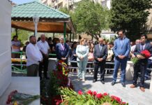 Binəqədidə şəhidin xatirə lövhəsinin açılış mərasimi baş tutub – FOTOLAR bineqedi-sehid-xatire-lovhesi.png