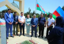 Binəqədi rayonundan olan şəhid Rəşad Ağayevin məzarı ziyarət edildi – FOTOLAR sehid-mezar-ziyaret-bineqedi.png