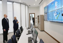 İlham Əliyev Əmlak Məsələləri Dövlət Xidmətinin yeni inzibati binasının açılışında iştirak edib – FOTOLAR