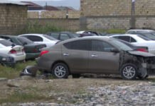 Yola bitum dağıldı, 6 maşın toqquşdu – Fotolar