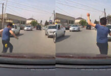 Binəqədidə qaçaraq yolu keçmək istəyən uşaq qəzadan son anda qurtulub – VİDEO