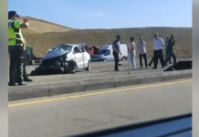 Aeroport yolunda dəhşətli qəza – Video