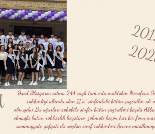 244 nömrəli məktəbin bu sinfinin bütün məzunları tələbə oldu – BÖYÜK UĞUR