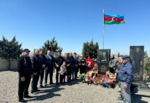 Binəqədidə şəhid Məhərrəm İbrahimovun məzarı ziyarət olunub