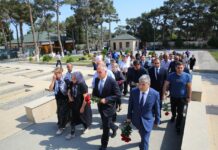 Binəqədidə şəhidin məzarı ziyarət olunub