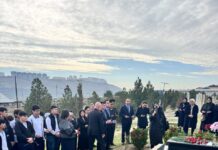 Binəqədidə şəhidin məzarı ziyarət olunub – Foto