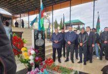 Binəqədidə şəhidin məzarı ziyarət olunub – Foto