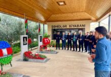 Binəqədidə Vətən müharibəsi şəhidi Elnur Mustafayevin xatirəsi anılıb – Foto