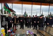 Binəqədidə şəhidin məzarı ziyarət olunub – Foto