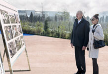 Prezident İlham Əliyev Bakıda metronun “Gənclik” stansiyasının yaxınlığında yaradılan yeni parkın açılışında iştirak edib