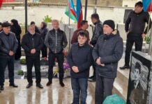 Binəqədidə şəhidin məzarı ziyarət olunub – Foto