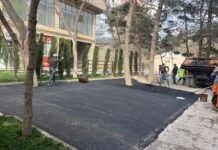 Binəqədidə yaşayış binalarının həyətlərində abadlıq işləri aparılır – FOTO