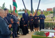 Binəqədidə şəhid Nihad Rzaxanovun məzarı ziyarət olunub – Foto