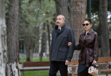 Prezident İlham Əliyev və Mehriban Əliyeva Bakının Nərimanov rayonunda salınan yeni parkın açılışında iştirak ediblər