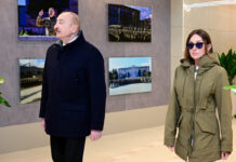 Prezidentlə xanımı Xankəndidə Zəfər parkının açılışında – Foto