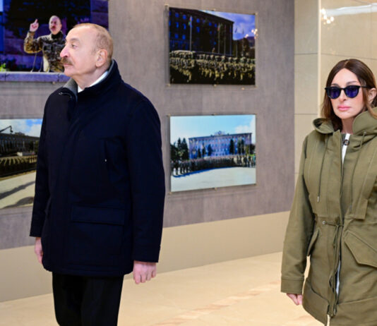 Prezidentlə xanımı Xankəndidə Zəfər parkının açılışında – Foto