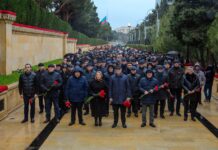 Binəqədi RİH Şəhidlər xiyabanını ziyarət etdi – Foto