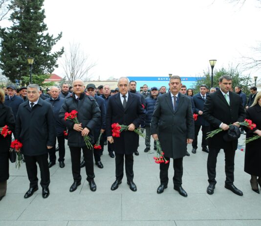 Binəqədidə “Güllə yağışı” abidəsi ziyarət edilib – FOTO