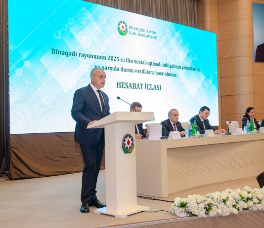 Binəqədidə hesabat yığıncağı keçirilib – Foto