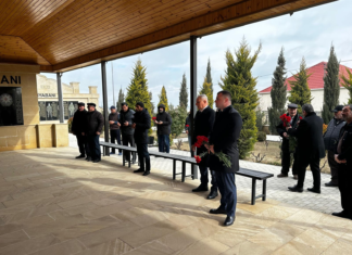 Binəqədidə şəhidin məzarı ziyarət olunub – FOTO