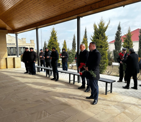 Binəqədidə şəhidin məzarı ziyarət olunub – FOTO