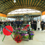 Binəqədidə şəhidin məzarı ziyarət olunub – Foto