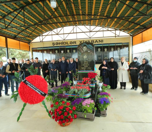 Binəqədidə şəhidin məzarı ziyarət olunub – Foto