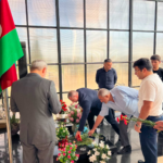 Binəqədidə şəhidin məzarı ziyarət olunub – Foto