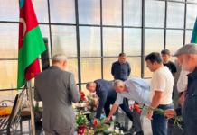 Binəqədidə şəhidin məzarı ziyarət olunub – Foto