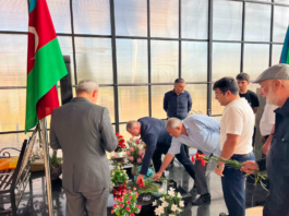 Binəqədidə şəhidin məzarı ziyarət olunub – Foto