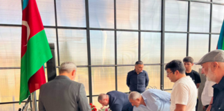 Binəqədidə şəhidin məzarı ziyarət olunub – Foto